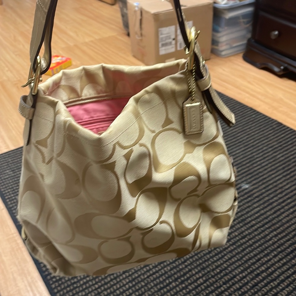 Coach purse gold